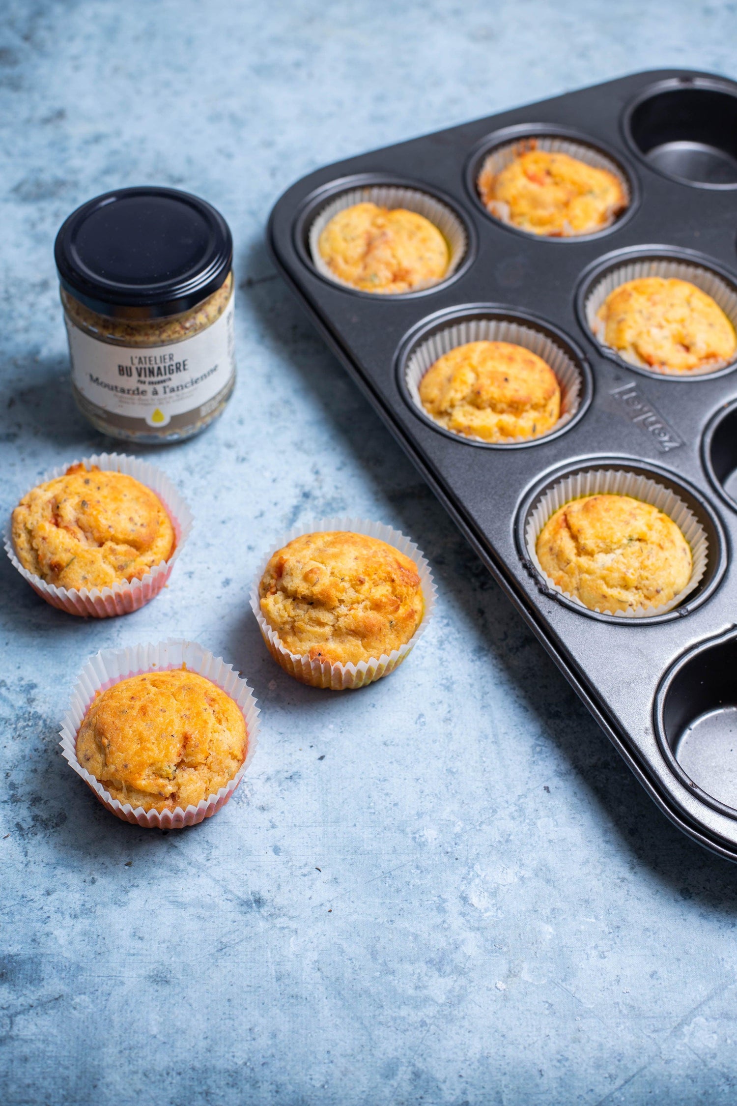 Muffins moutarde et tomates