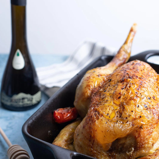 Poulet au vinaigre aromatisé au thym