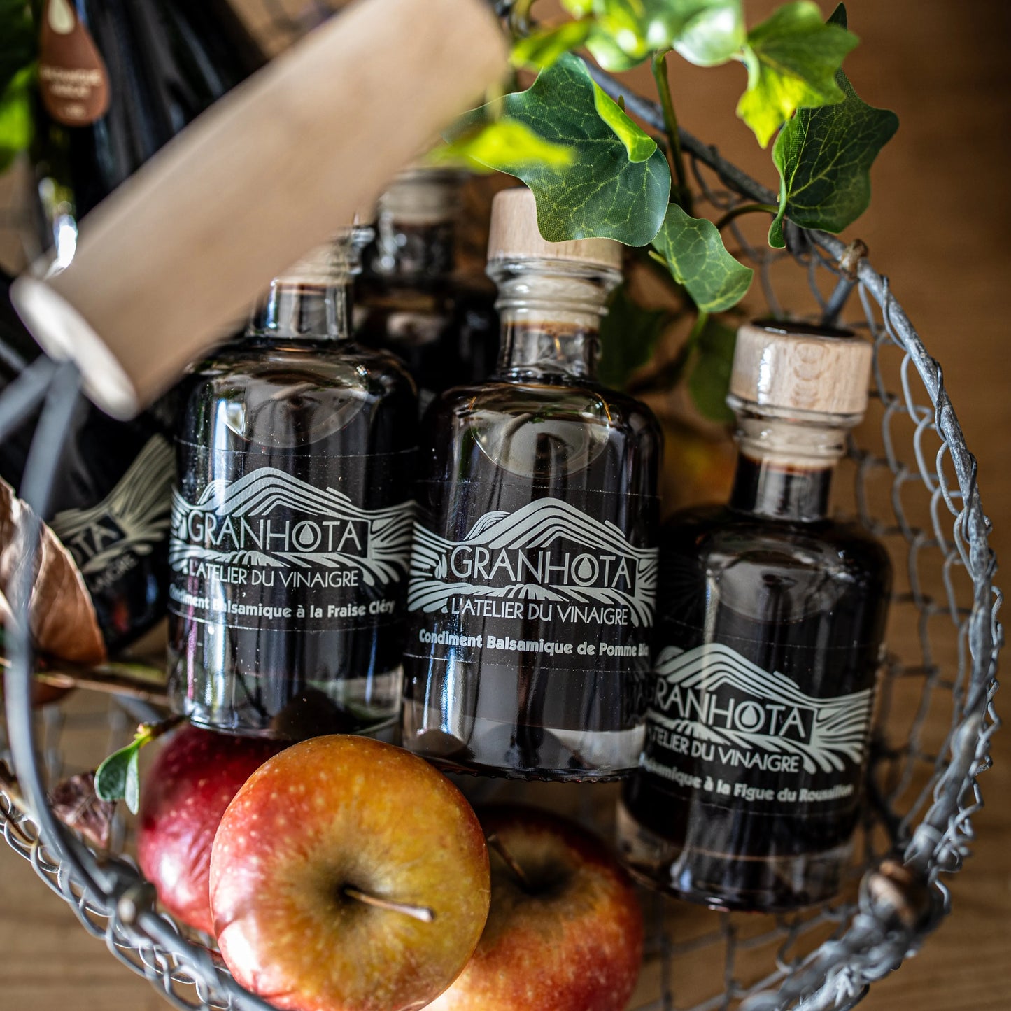 Vinaigre balsamiques fruités : fraise cléry, pomme bio, figue