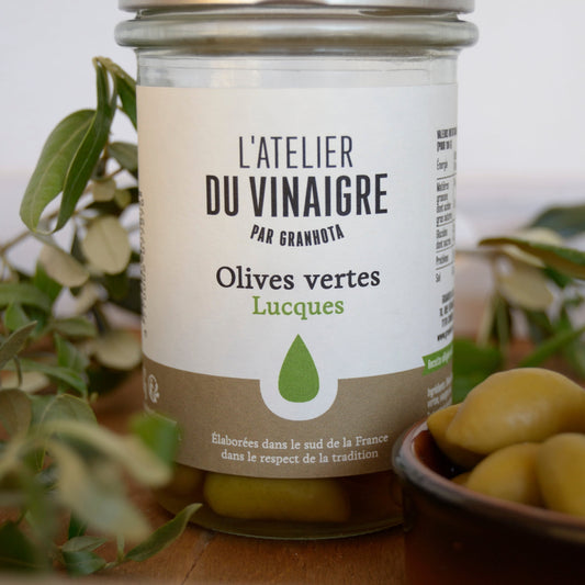 Olives Lucques vertes au vinaigre