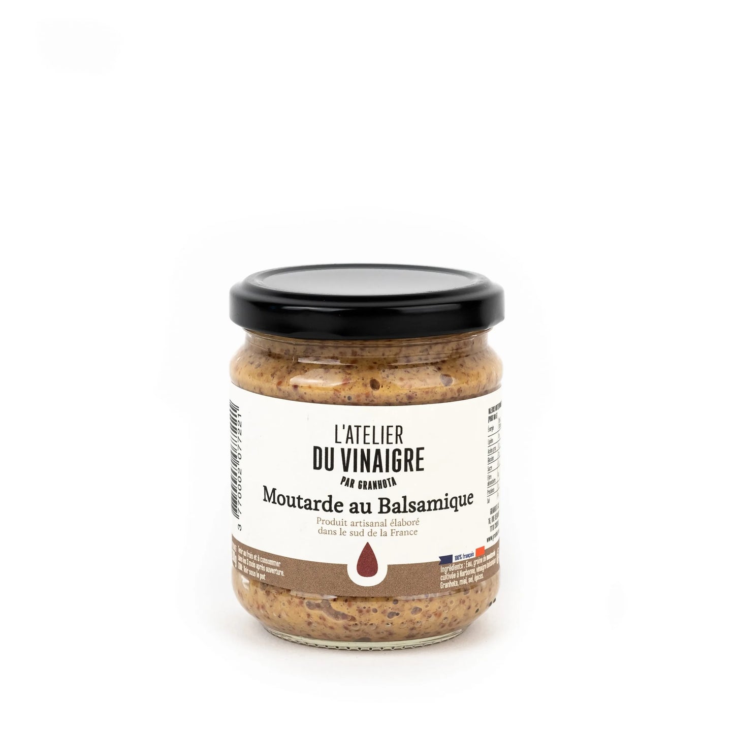 Moutarde au vinaigre balsamique 100% Française